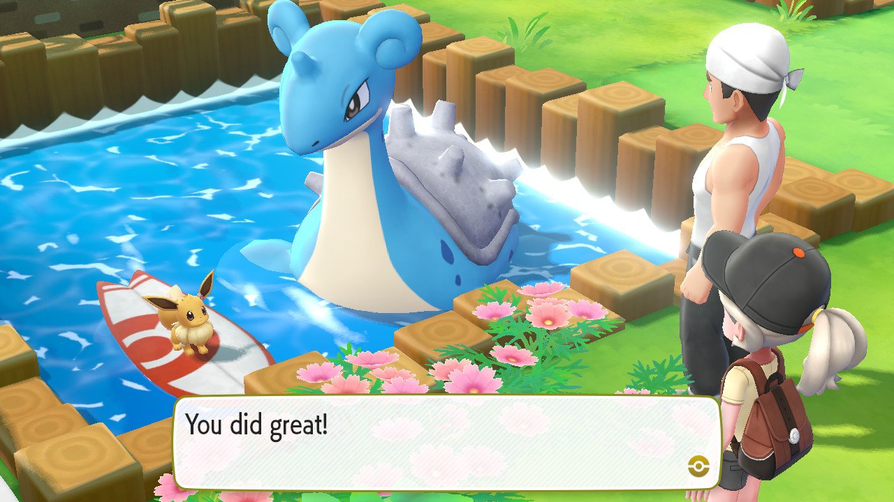 Another Let's go Eevee screenshot with the text You Did Great!