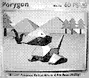 pixelated bw image of a porygon card