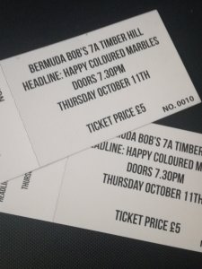 two physical tickets for the hcm gig